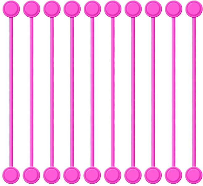 편한생활연구소 다되는 실리콘 자석 타이, 핫핑크, 10개