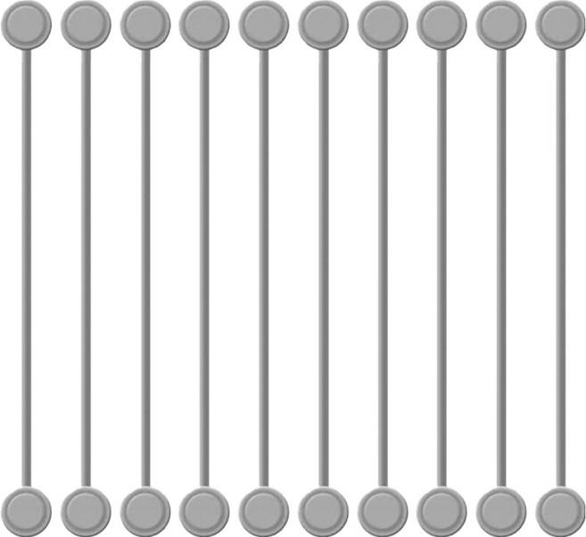 편한생활연구소 다되는 실리콘 자석 타이, 그레이, 10개