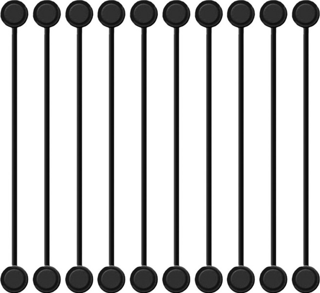 편한생활연구소 다되는 실리콘 자석 타이, 블랙, 10개