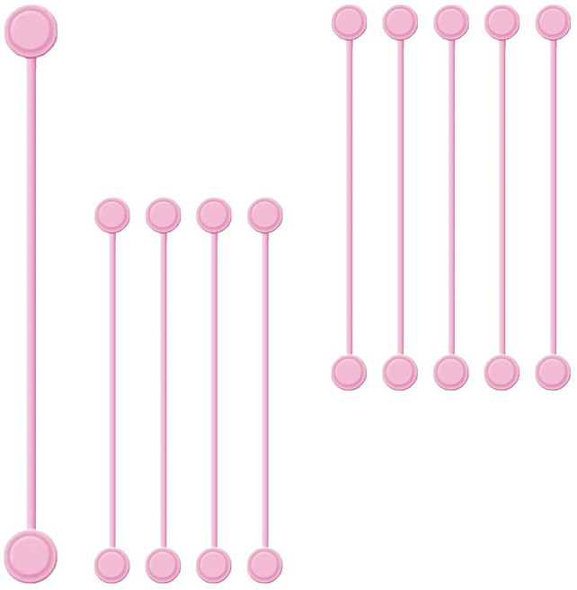 편한생활연구소 다되는 실리콘 자석 타이, 핑크, 10개