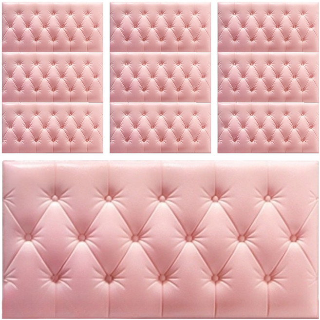 소프트 폼 충격 방지 벽지 10p, 핑크, 1개