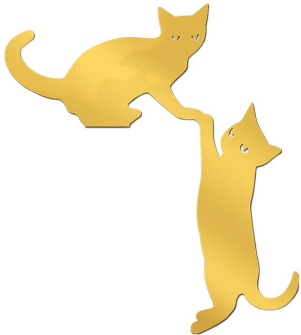 던전스트디오 귀여운 고양이 캐릭터 벽 스위치 커버 인테리어 포인트 스티커, 2