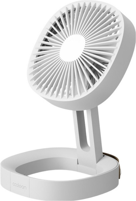 쿨린 폴딩팬 미니 접이식 무선 탁상용 선풍기, CL-007, 화이트