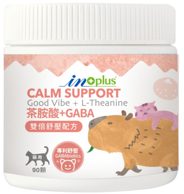 in plus 贏 茶胺酸+GABA 雙倍舒壓配方, 1個, 緩解壓力, 90顆