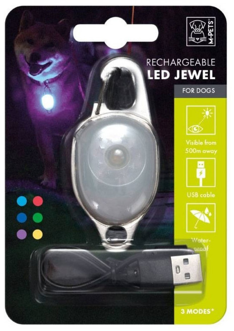 M-PETS 犬用LED寶石發光燈, 炫彩, 1個