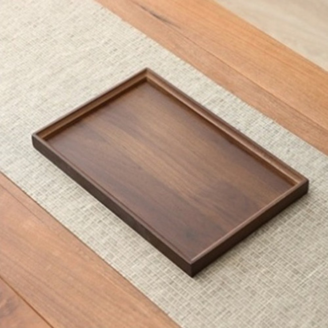 쿠쏘 기본타입 원목 트레이, 월넛, 1개