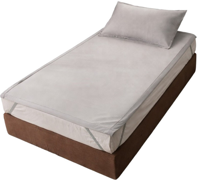 SERVINNO BEDDING 絲薇諾 3D華夫格涼感床蓆, 灰色, 床墊 + 枕套