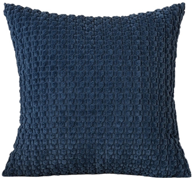 코다치프 버블 엠보 쿠션 베개커버 소파쿠션, 다크네이비(베개커버 + 베개솜)