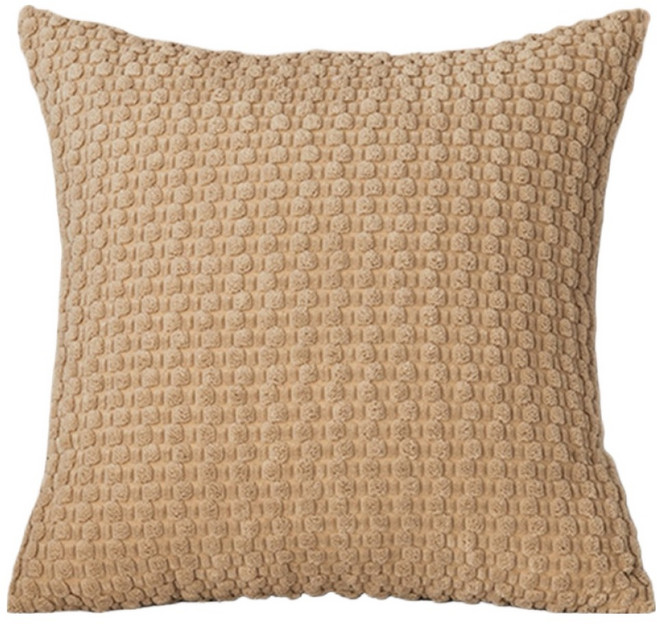 코다치프 버블 엠보 쿠션 베개커버 소파쿠션, 카키베이지(베개커버 + 베개솜)