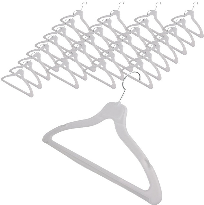 코디스 옷가게용 튼튼한 공간활용 옷걸이, 화이트, 30개