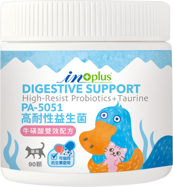 in plus 贏 高耐性益生菌 PA-5051 牛磺酸雙效配方, 1個, 腸道健康, 90顆