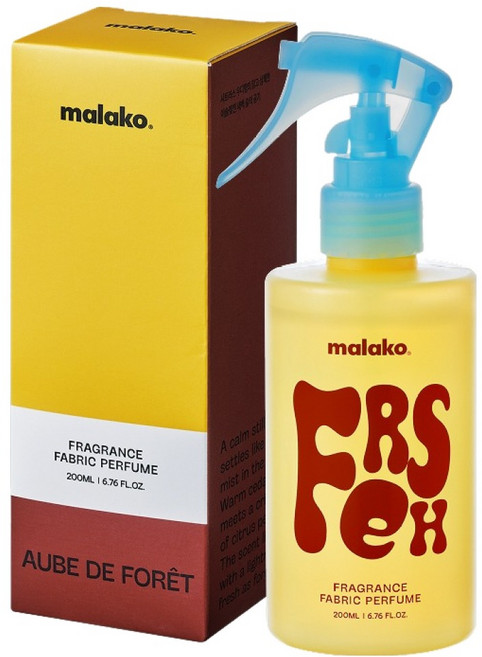 말라코 오 프레쉬 섬유 향수, 1개, 200ml, 오브 드 포레