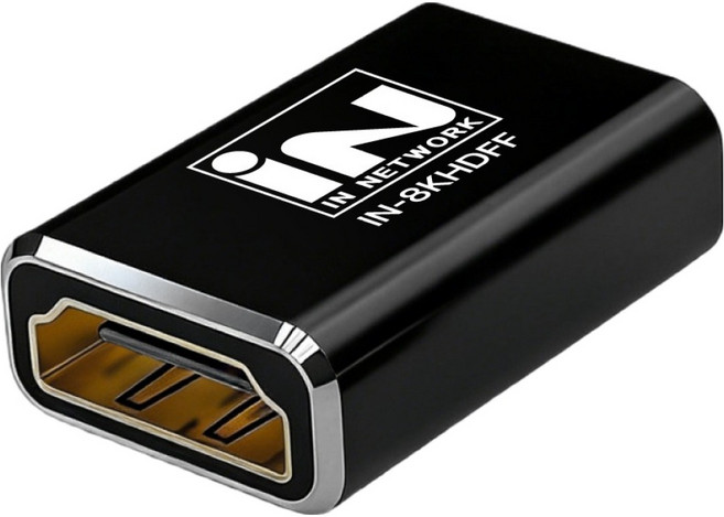 인네트워크 8K 60Hz 지원 HDMI Ver2.1 포트 길이 연장 메탈타입 젠더 암-암 메탈타입 IN-8KHDFF, 1개