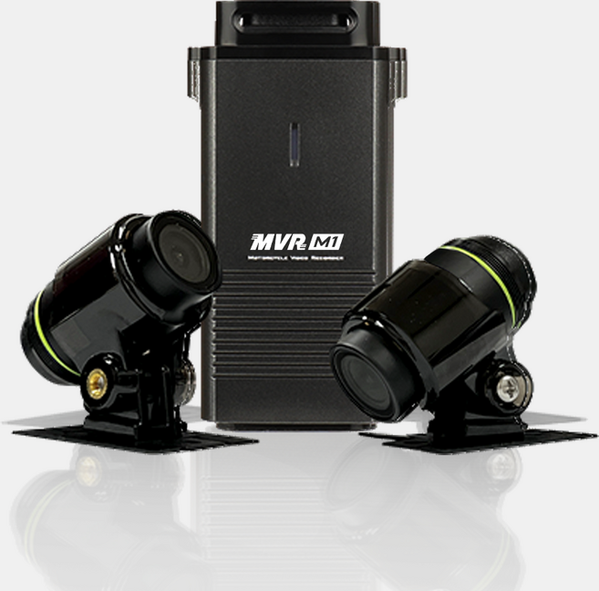지넷 오토바이 바이크 2채널 FHD 블랙박스 128GB, 그레이(본체), 블랙(카메라), MVR M1
