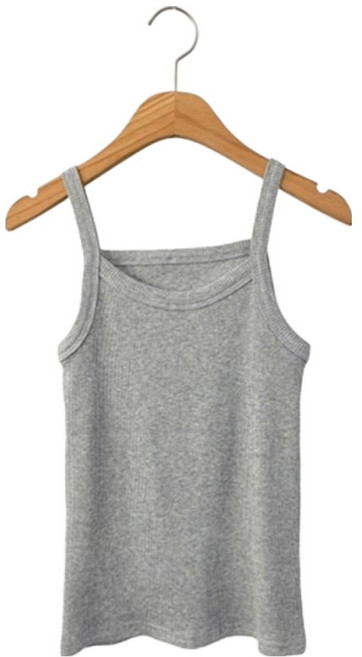 시크블랙 여성용 주진미 슬림핏 베이직 골지 이너 끈 나시 cpns1270k62