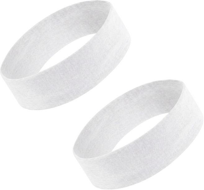 와이홉 스포츠 땀 흡수 논슬립 헤어밴드, 화이트, 2개