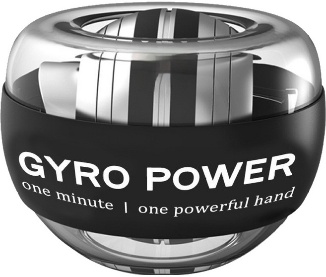 올데잇 팔 근력 운동 무소음 자이로볼, 플래티넘 블랙, DHJ-088