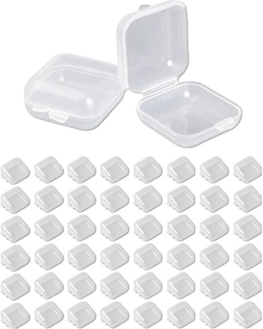 언더보스 미니 악세사리 수납 케이스, 투명, 50개