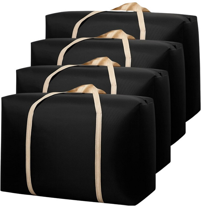 일상공식 이사 이불보관 가방 특대형, 4개, 블랙