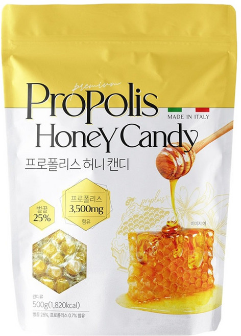 만지니 프로폴리스 허니 캔디, 1개, 500g
