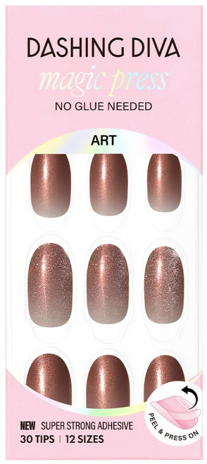 데싱디바 매직프레스 펄리 네일팁, 버건디, 1개