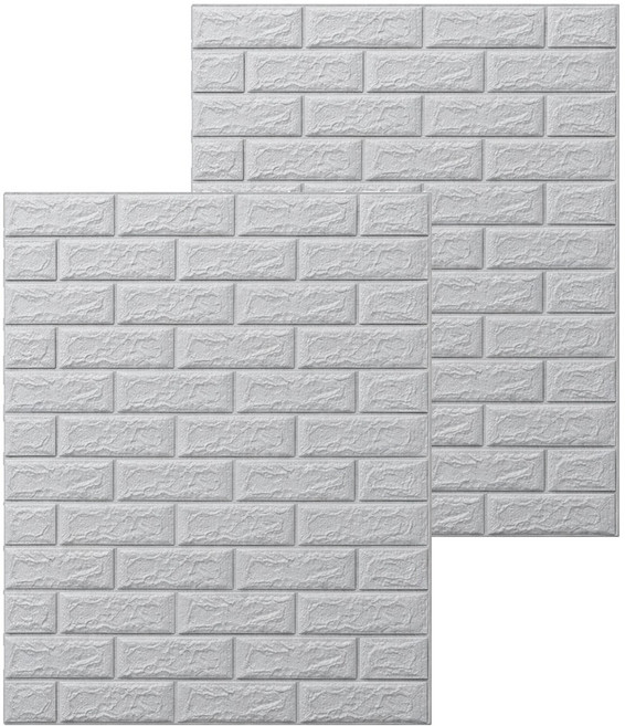 엑스터 입체 폼 3D 벽돌 타일 스티커 2p, Type 8