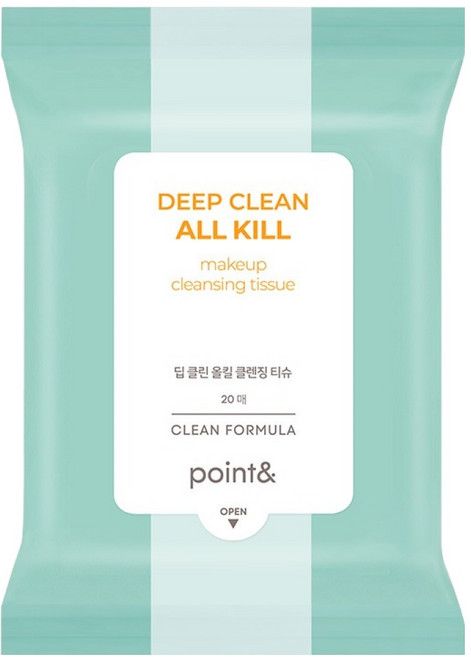 포인트앤 딥 클린 올킬 클렌징 티슈, 20매입, 1개