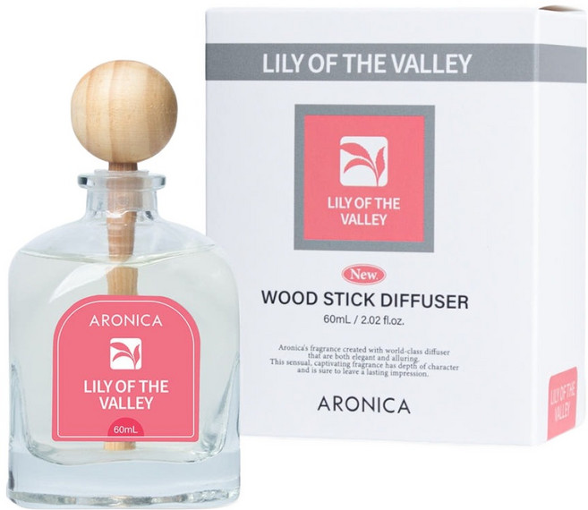 아로니카 뉴우드스틱 차량용 디퓨저 60ml, 릴리오브더밸리, 1개