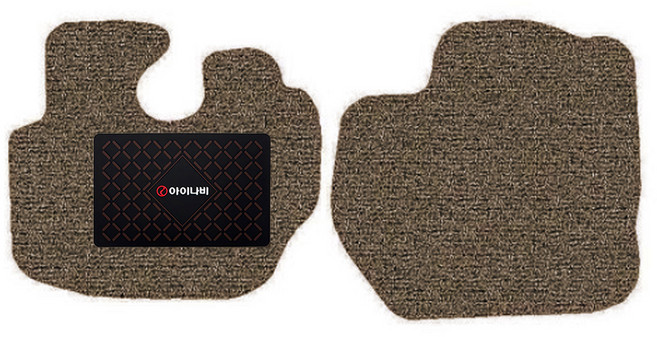 아이나비 클리닉스 코일카매트 1열 세트, 브라운, 기아 봉고3 2016년 9월~
