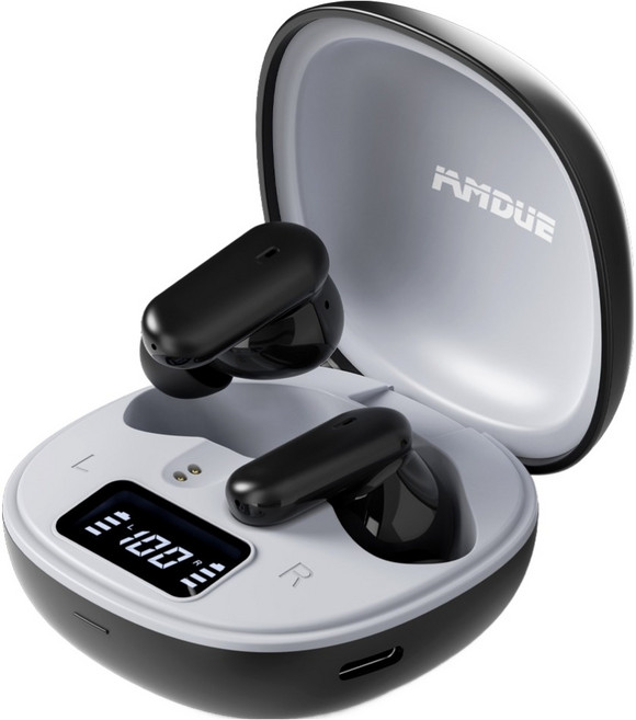 아이엠듀 노이즈캔슬링 커널형 고음질 통화 무선 블루투스 이어폰, Flowsonic2, 다이나믹블랙