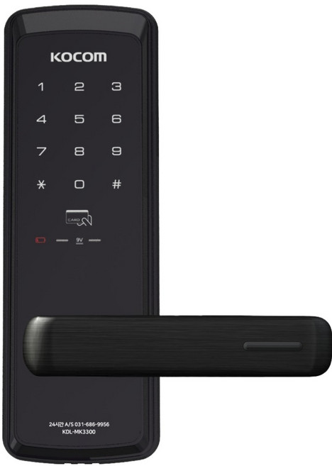 코콤 무타공 현관문 디지털 손잡이 번호키 도어락, 고객직접설치, KDL-MK3300