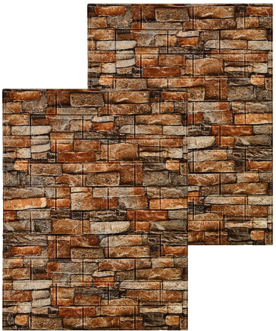 엑스터 입체 폼 3D 벽돌 타일 스티커 2p, Type 16