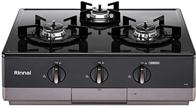 린나이 가스레인지 뉴트럴 브라운 3구 방문설치, RT-6601, LNG