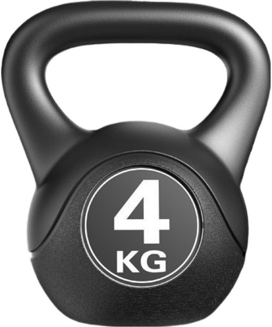 강력한일상 홈트 근력 운동 케틀벨, 블랙, 1개, 4kg