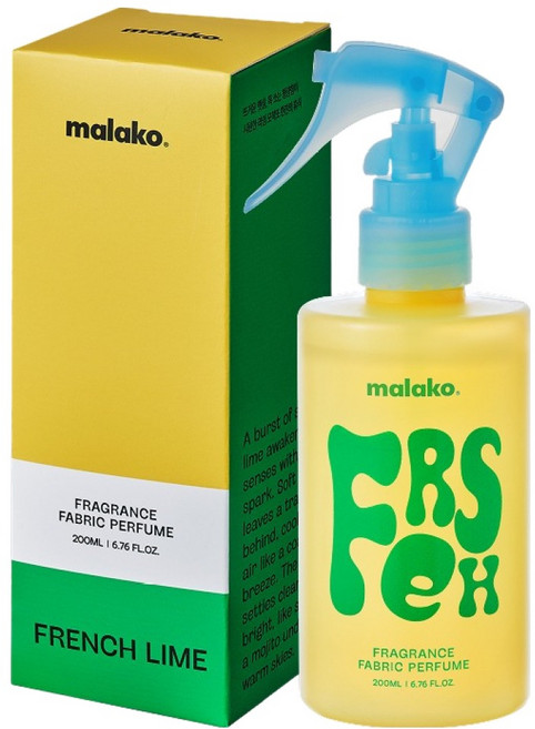 말라코 오 프레쉬 대용량 섬유 향수, 1개, 200ml, 프렌치 라임