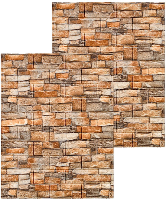 엑스터 입체 폼 3D 벽돌 타일 스티커 2p, Type 17