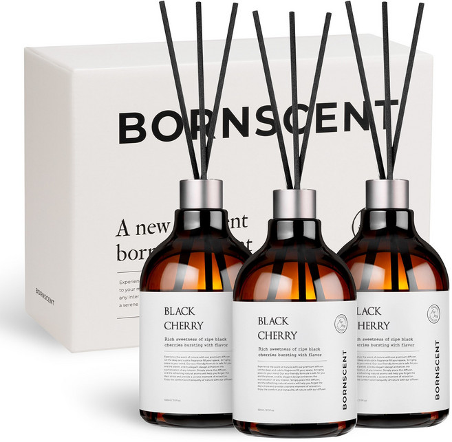 본센트 디퓨저, 블랙체리, 650ml, 3개