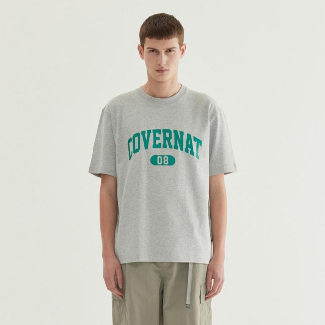 커버낫 남성용 아치 08 로고 면 티셔츠