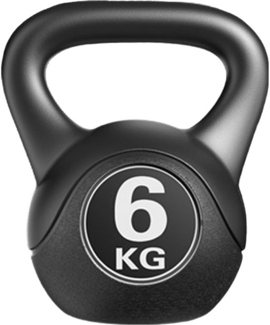 강력한일상 홈트 근력 운동 케틀벨, 블랙, 1개, 6kg