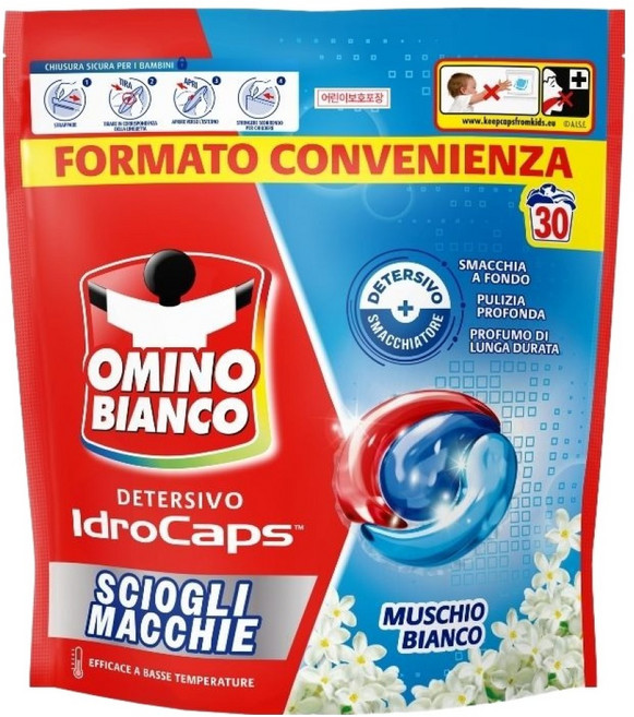 오미노비앙코 화이트머스크 캡슐세제, 1개, 30개입