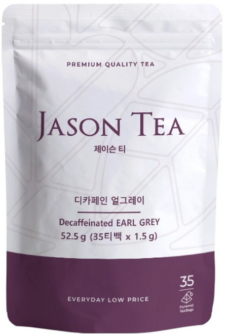 제이슨티 디카페인 얼그레이 홍차 피라미드 티백, 1개, 35개입, 1.5g