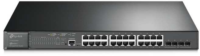 tp-link JetStream 28埠 Gigabit L2 商用管理型交換器 RJ-45(PoE+) 24埠 + SFP 4埠, 1個, TL-SG3428MP v6.2