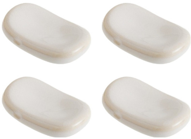 파라주니 도자기 수저받침 조약돌 모양 젓가락 거치대 HJ1382, 화이트, 4개