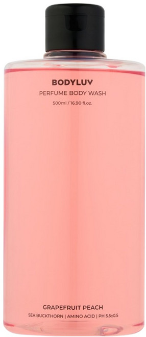 바디럽 저자극 퍼퓸 바디워시 자몽 피치, 1개, 500ml