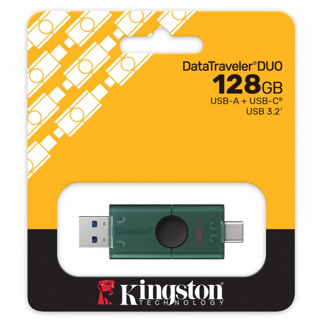 Kingston 金士頓 DataTraveler Duo 雙用USB隨身碟 DTDEG2/128GB, 1個, 128GB