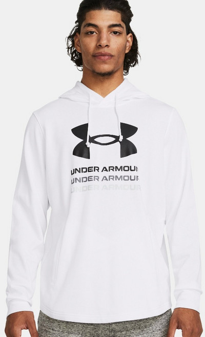 언더아머 남성용 UA 라이벌 테리 그래픽 후디1386047-100