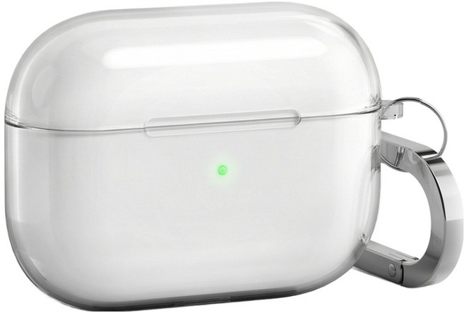일리온 클리어핏 투명 TPU 케이스 + 카라비너 키링, 1개, 에어팟 프로3