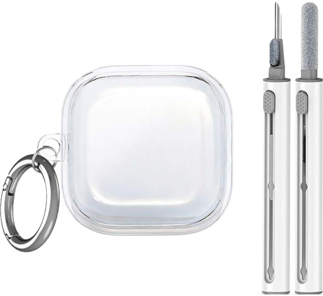 프로젝트모스 tpu 케이스 + 키링 + 세척솔 2종, 투명, 1세트, 갤럭시 버즈 4 / 4 프로