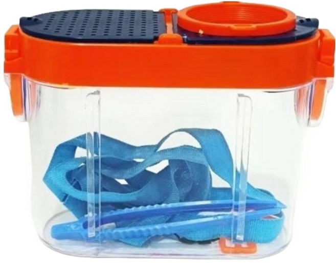 앞날창창 곤충관찰통 핀셋 세트 오렌지 베이직, 1세트