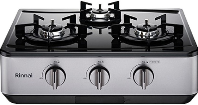 린나이 스탠드형 AA가스레인지 3구 러스틱 실버 방문설치, LNG, RT-6520I